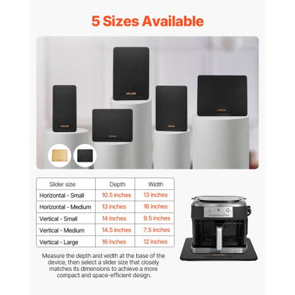 Geräteschrank 33x40cm Auszugstablett für Kaffeemaschine schwarz