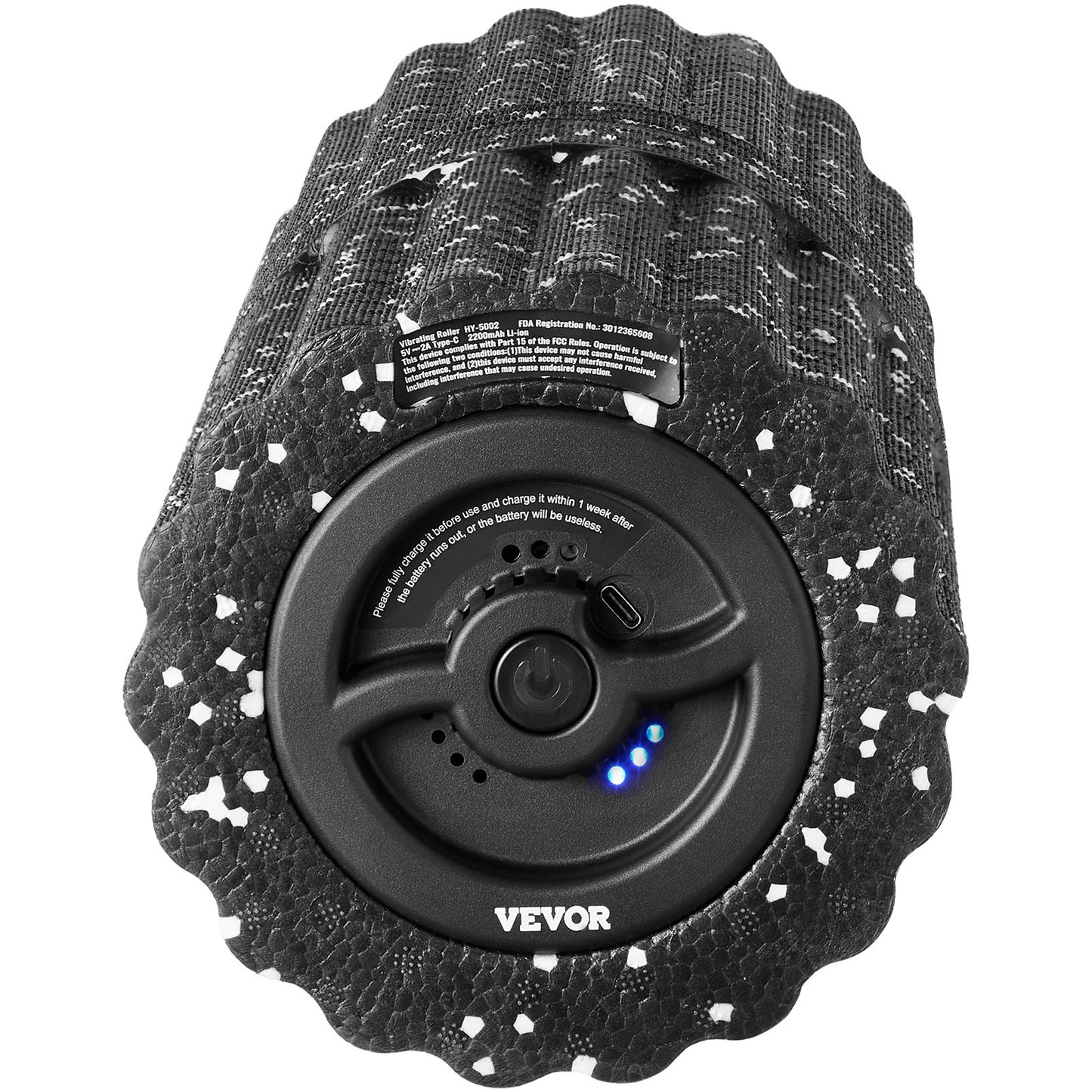 Vibrating Foam Roller 4 Intensities Rechargeable Electric EPP Foam Roller
