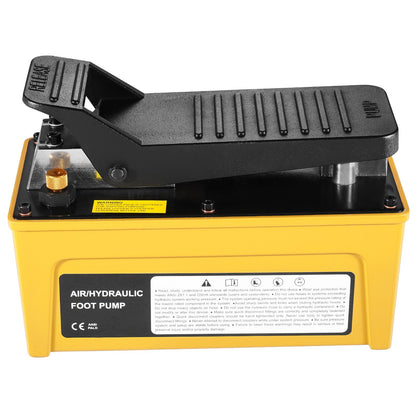Air Hydraulic Pump 10000 PSI, 1.6L Oil Tank, 340L/min Air Flow, Npt 3/8" Oil Outlet, Npt 1/4" Inlet, Air Powered Foot Pump with 6.56ft / 2m Oil Hose for Auto Repair Frame Machine and Hydraulic Press