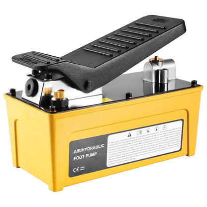 Air Hydraulic Pump 10000 PSI, 1.6L Oil Tank, 340L/min Air Flow, Npt 3/8" Oil Outlet, Npt 1/4" Inlet, Air Powered Foot Pump with 6.56ft / 2m Oil Hose for Auto Repair Frame Machine and Hydraulic Press