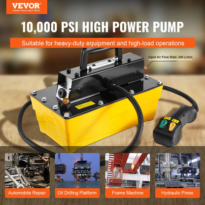 Air Hydraulic Pump Ram Machine Pump 10,000 PSI Air Over Hydraulic Pump