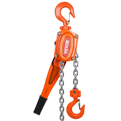 Manuell kedjetelfer, 1-1/2 ton 3300 lbs Kapacitet 20 FT Come Along, G80 galvaniserat kolstål med Weston dubbelspärrbroms, automatisk kedjeledning och 360° rotationskrok, för garagefabriksdocka