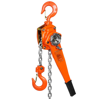 Manuell kedjetelfer, 1-1/2 ton 3300 lbs Kapacitet 20 FT Come Along, G80 galvaniserat kolstål med Weston dubbelspärrbroms, automatisk kedjeledning och 360° rotationskrok, för garagefabriksdocka