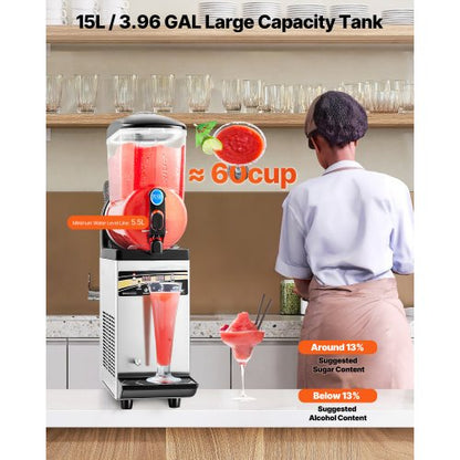Commercial Slush Machine 15L Margarita Smoothie Freezer Drink Machine | EU