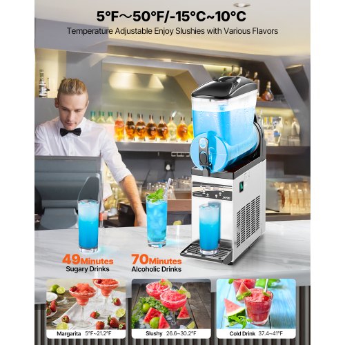 Commercial Slush Machine 15L Margarita Smoothie Freezer Drink Machine | EU