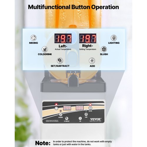 Commercial Slush Machine 15L Margarita Smoothie Freezer Drink Machine | EU