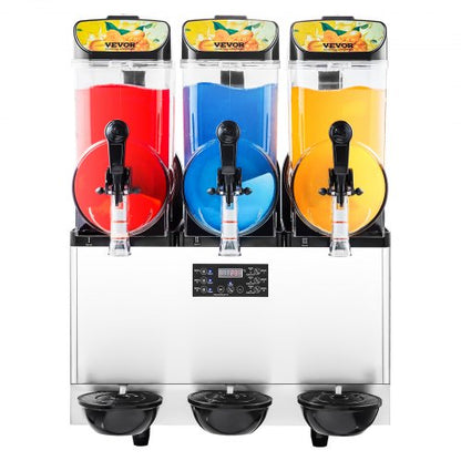 Kommersiell Slushmaskin 15Lx3 Tank Margarita Smoothie Frysdryckesmaskin |  EU