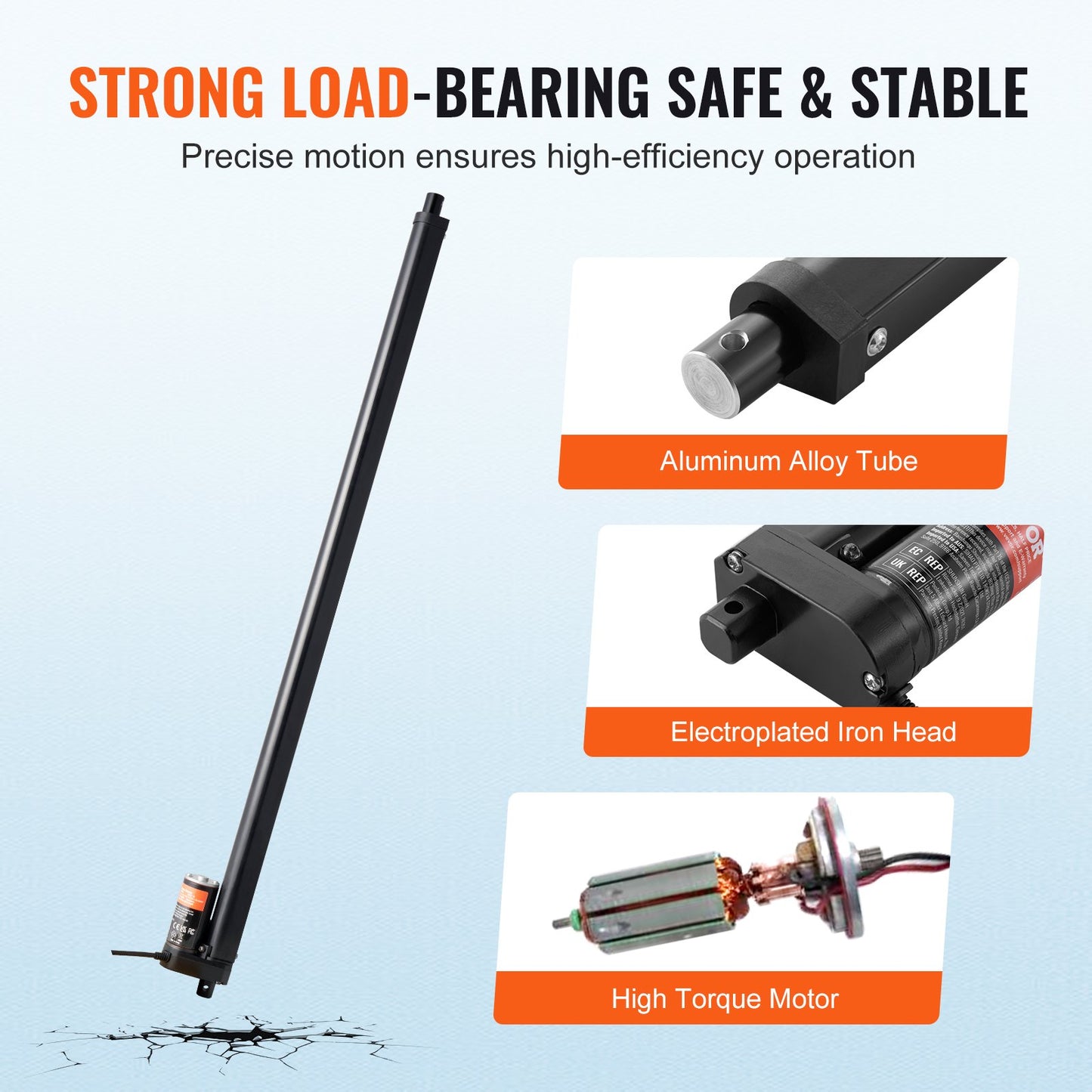 Linjärt ställdon 12V 20Inch 0,55"/s Höghastighets 220lbs/1000N IP54-skydd