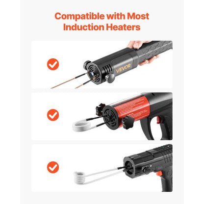 10 st magnetisk induktionsvärmare, induktorvärmetillbehör, minivärmaresats med flexibilitet och lång livslängd, för borttagning av rostiga bultar och muttrar, 8 spolar + 1 U-formad + 1 friformning |  EU