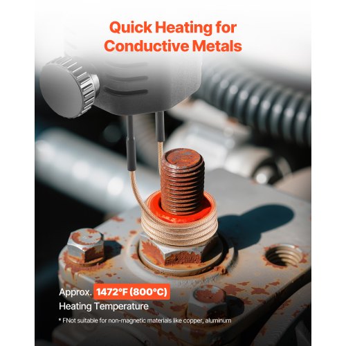 10 st magnetisk induktionsvärmare, induktorvärmetillbehör, minivärmaresats med flexibilitet och lång livslängd, för borttagning av rostiga bultar och muttrar, 8 spolar + 1 U-formad + 1 friformning |  EU
