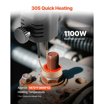 Induktionsvärmare Bultborttagning, 1100W 230V Magnetisk Induktionsvärmare Kit, Handhållet Mutterbrytare, Mini Värmemaskin för att Borttagning av Rostiga Skruvar, reparationsverktyg för Bilgarage med 3 Spolar |  EU