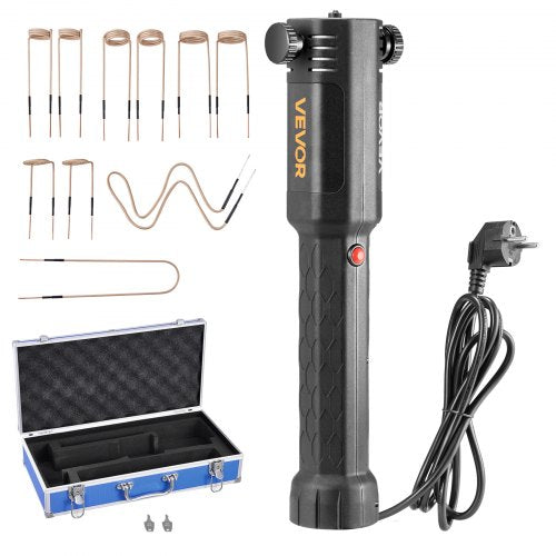 Induktionsvärmare Bultborttagning, 1100W 230V Magnetisk Induktionsvärmare Kit, Handhållet Mutterbrytare, Mini Värmemaskin för att Borttagning av Rostiga Skruvar, Bilgarage Reparationsverktyg med 10 Spolar och Ask |  EU