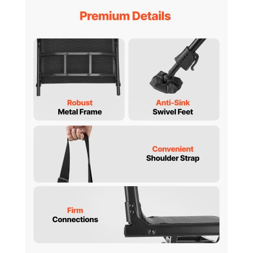 Hunting Chair 360° Swivel Silent Folding Blind Chair with Adjustable Legs | EU