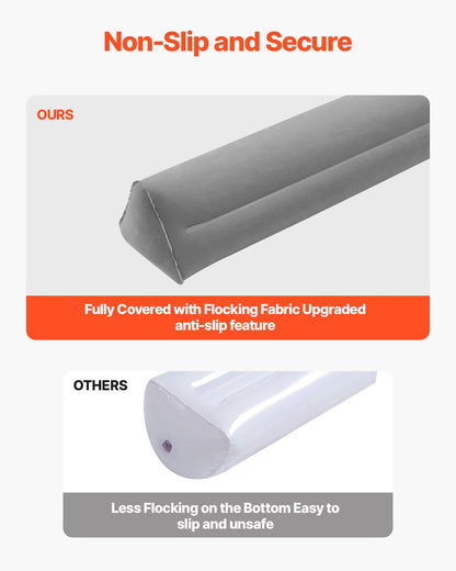 Toddler Bed Bumper 47.4-inch Inflatable Bed Guard Rail with Hand Pump