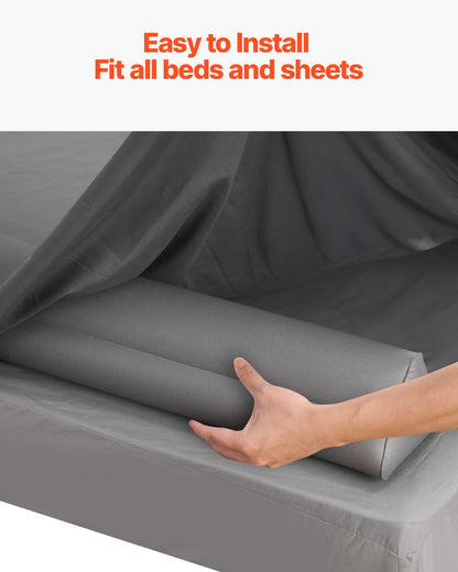 Toddler Bed Bumper 47.4-inch Inflatable Bed Guard Rail with Hand Pump