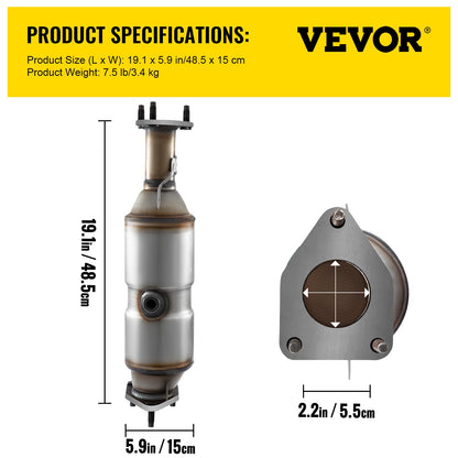 High Flow Katalysator För 2003-2007 Honda Accord DX/EX/LX 2.4L L4