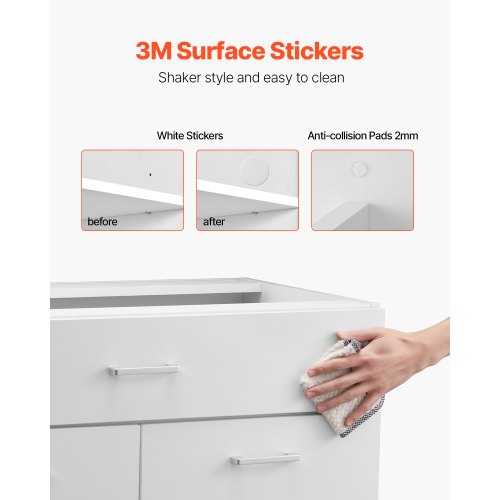 Shaker-underskåp 86 cm B x 43 cm D x 81 cm H Monteringsklart med låda |  EU