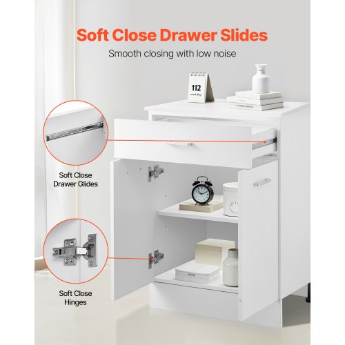 Shaker-underskåp 61 cm B x 43 cm D x 81 cm H Monteringsklart med låda |  EU