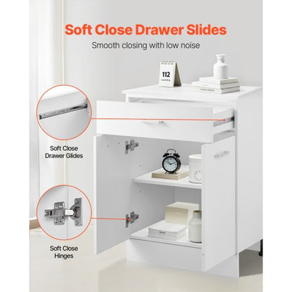 Shaker-underskåp 61 cm B x 43 cm D x 81 cm H Monteringsklart med låda |  EU
