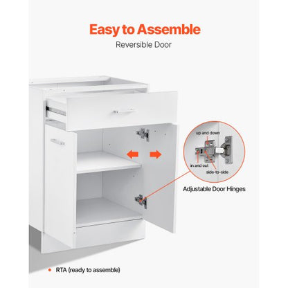 Shaker-underskåp 61 cm B x 43 cm D x 81 cm H Monteringsklart med låda |  EU