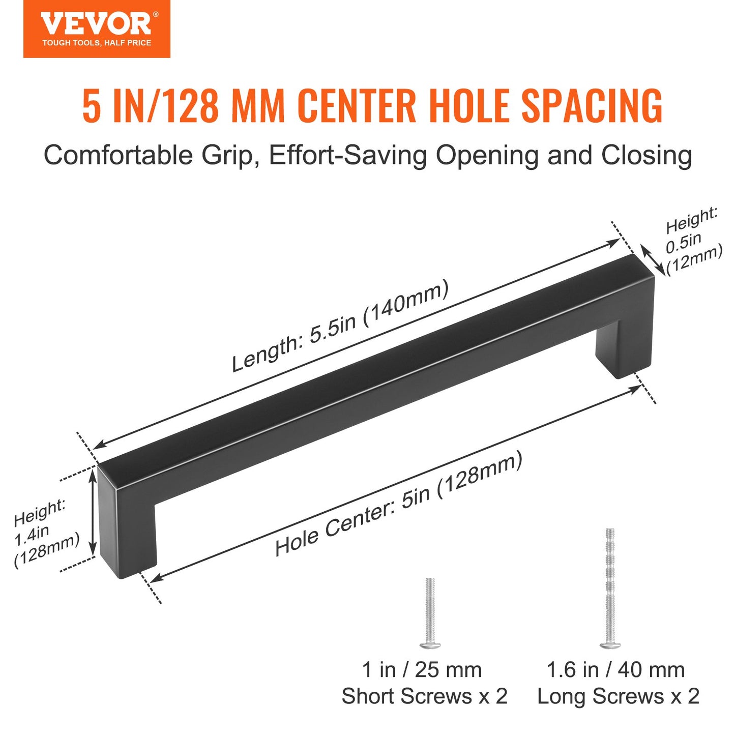 30er-Pack Schrankgriffe, 128 mm Mittenabstand, schmale quadratische Schubladengriffe für Küchenschränke, moderne Türgriffe für Küchenschränke aus Edelstahl für Küchen, Badezimmer, Bar, Hardware, Mattschwarz