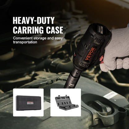 1/2" Drive Impact Socket Set, 13-delads djupsockelset Metrisk 10-24 mm, 6-punkts CR-V legerat stål för bilreparation, lättlästa storleksmarkeringar, Robust konstruktion, Inkluderar förvaringsväska