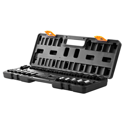 Schlagschrauber-Set, 29-teilig, 6-Punkt-Bits, 3/8-Zoll-Antrieb, Ratschen-Werkzeugsatz, Koffer