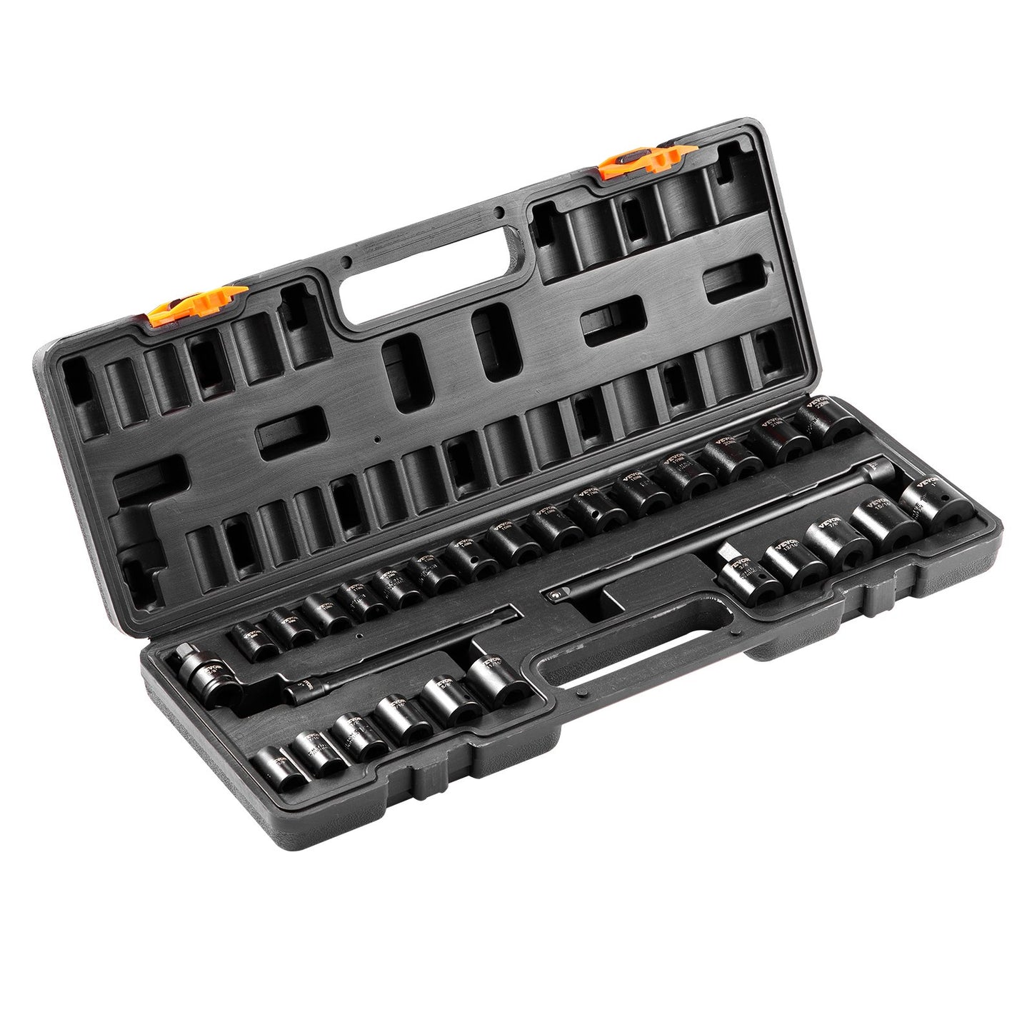 Schlagschrauber-Set, 29-teilig, 6-Punkt-Bits, 3/8-Zoll-Antrieb, Ratschen-Werkzeugsatz, Koffer