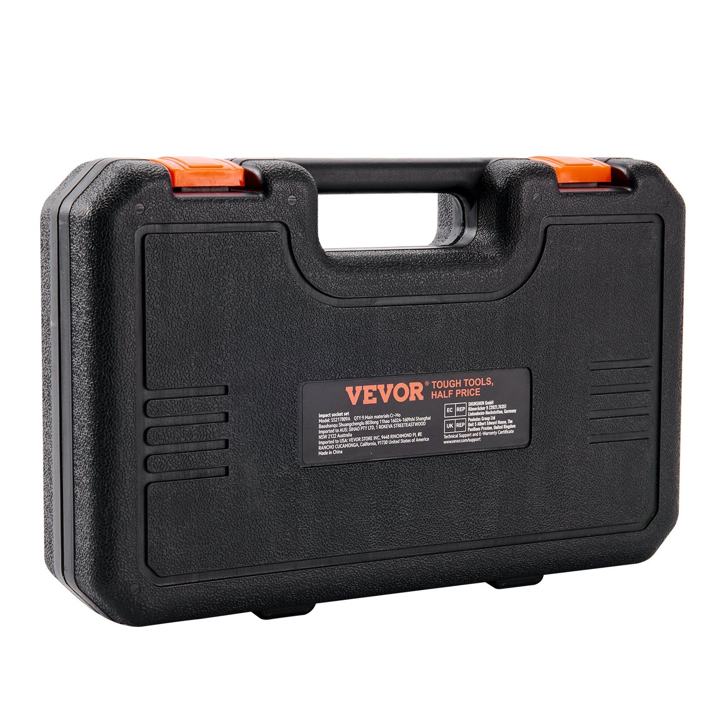 1/2" Drive Impact Socket Set, 9 delar djupt Socket Set Metrisk 29-38mm, 6 Point Cr-Mo legerat stål för bilreparation, lättlästa storleksmärkningar, Robust konstruktion, Inkluderar förvaringsväska