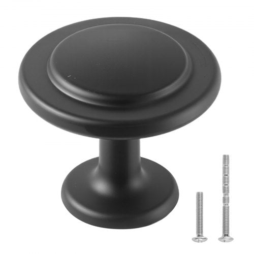 Skåpknoppar, 30-pack, 31 mm svarta zinklegeringshandtag, svampformade köksknoppar, byråhandtag, skåpbeslag med skruvar för badrumsskåp, lådor |  EU