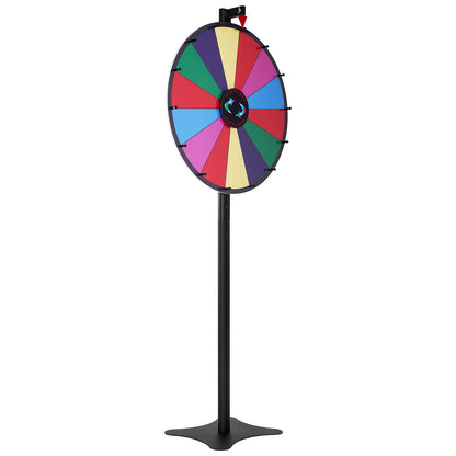 24-tums snurrande prishjul, 14 spelautomater, rouletthjul med torr radering och 2 markörer, bordsskiva eller golvstående Vinn Fortune Spin-spel i Party Pub Trade Show Carnival