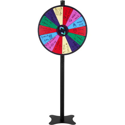 24-tums snurrande prishjul, 14 spelautomater, rouletthjul med torr radering och 2 markörer, bordsskiva eller golvstående Vinn Fortune Spin-spel i Party Pub Trade Show Carnival