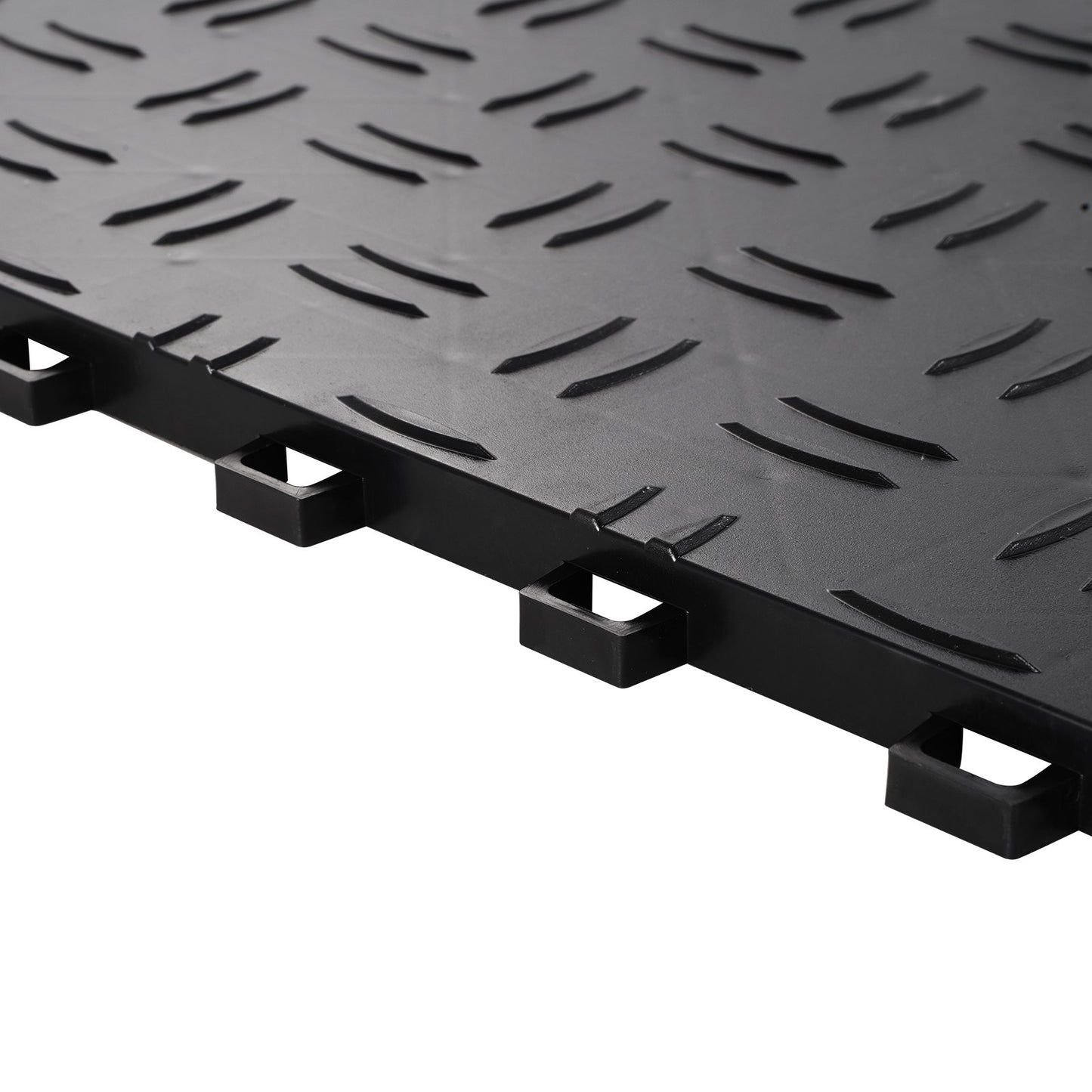 Garageplattor sammankopplade, 12 x 12 x 0,53 tum 50-pack garagegolvplattor, halkfria dubbelsidiga texturer för garagegolv, för garage, källare, reparationsverkstäder, svart