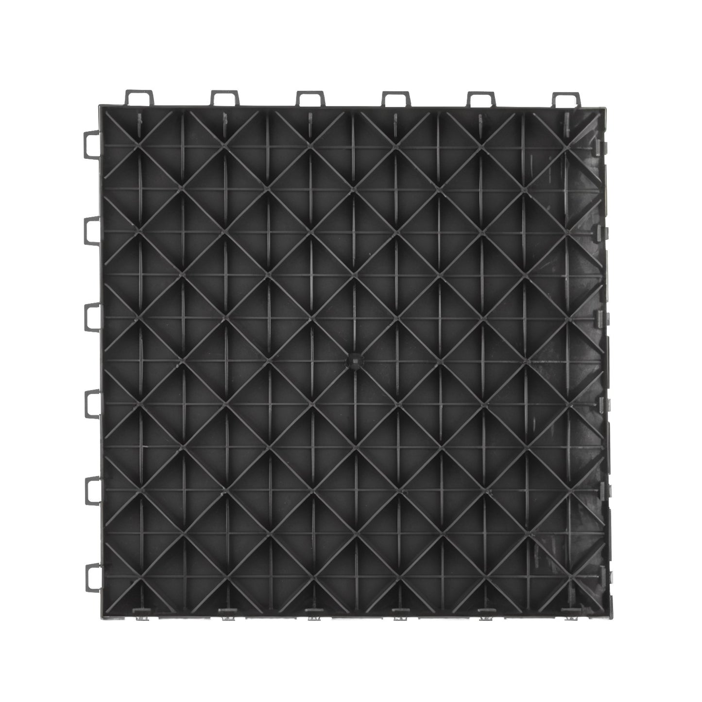 Garageplattor sammankopplade, 12 x 12 x 0,53 tum 50-pack garagegolvplattor, halkfria dubbelsidiga texturer för garagegolv, för garage, källare, reparationsverkstäder, svart