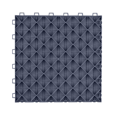 Ineinander greifende Garagenfliesen, 12 x 12 x 0,53 Zoll, 25er-Pack Garagenbodenfliesen, rutschfeste doppelseitige Struktur-Garagenbodenfliesen, für Garagen, Keller, Reparaturwerkstätten, Graphitgrau