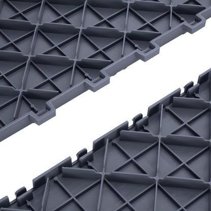 Garage Tiles Interlocking, 12 x 12 x 0.53 Inch 50-Pack Garage Floor Tiles, Non-Slip Double-Sided Texture Garage Floor Tiles, for Garages, Basements, Repair Shops, Graphite Gray