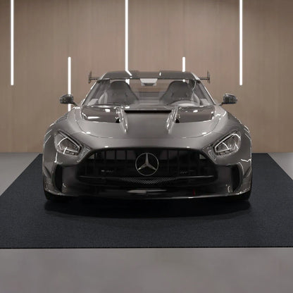 Waterproof Garage Floor Mat for Under Car, 1.49x1.8M Compact Size Heavy Duty Containment Mat with Strong Grip, Protects Garage Floor from Water, Mud and Oil, for Garage, Greenhouse, Entrance