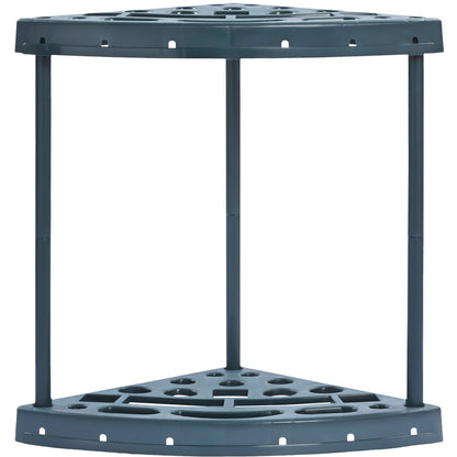 Trädgårdsredskapsarrangör, 19 platser, gårdsredskapstornställ för garageorganisation och förvaring, håll långhandtaget verktyg/rake/kvast/skyffel, PP trädgårdsredskapsställhållare för gårdsplan, skjul, utomhus