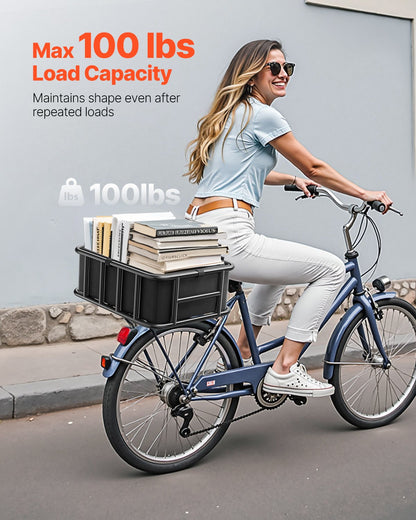 Rear Bicycle Basket Medium Bicycle Basket Cargo Net Rainproof Cover Liner