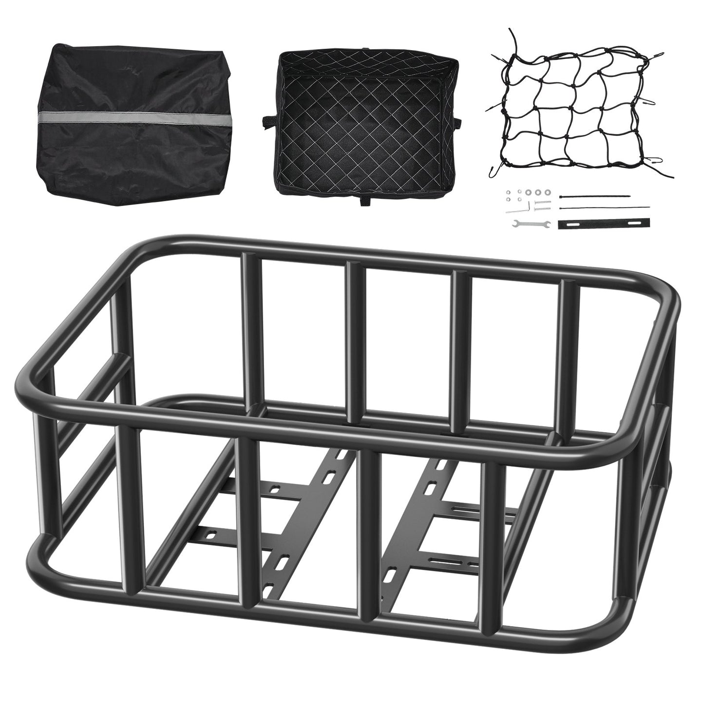 Rear Bicycle Basket Medium Bicycle Basket Cargo Net Rainproof Cover Liner