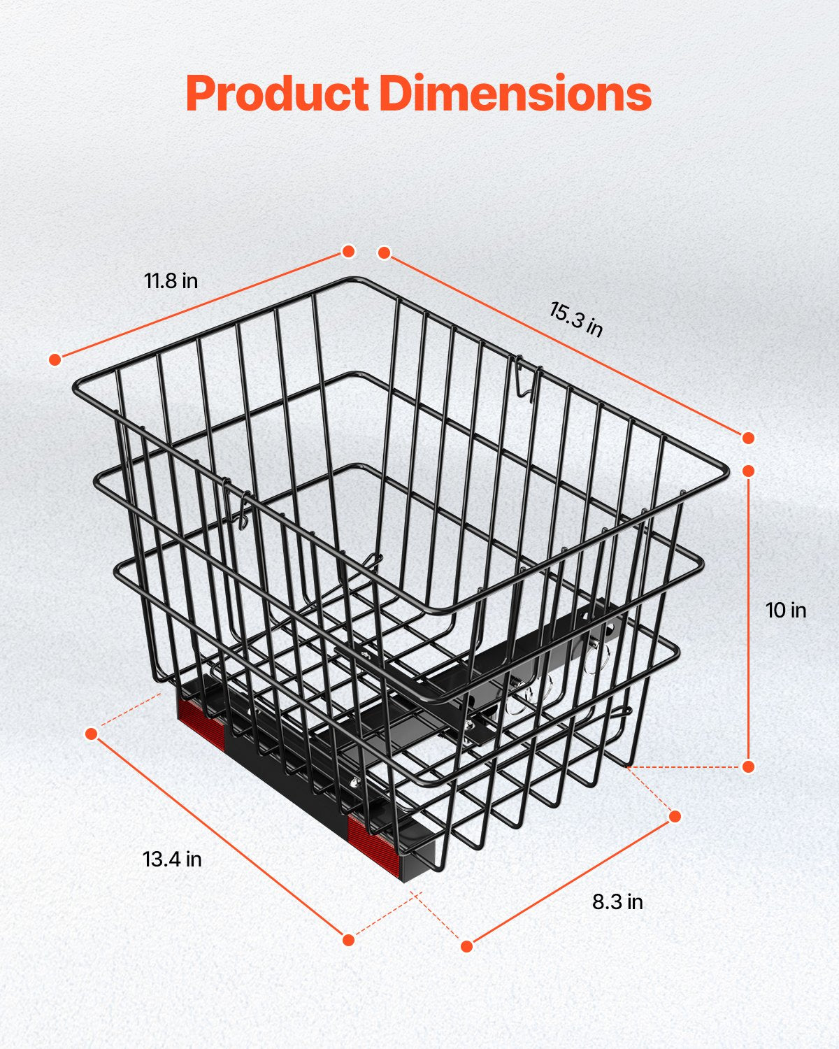 Scooter Rear Basket Heavy Duty Mobility Basket with Handle 1 in Receiver