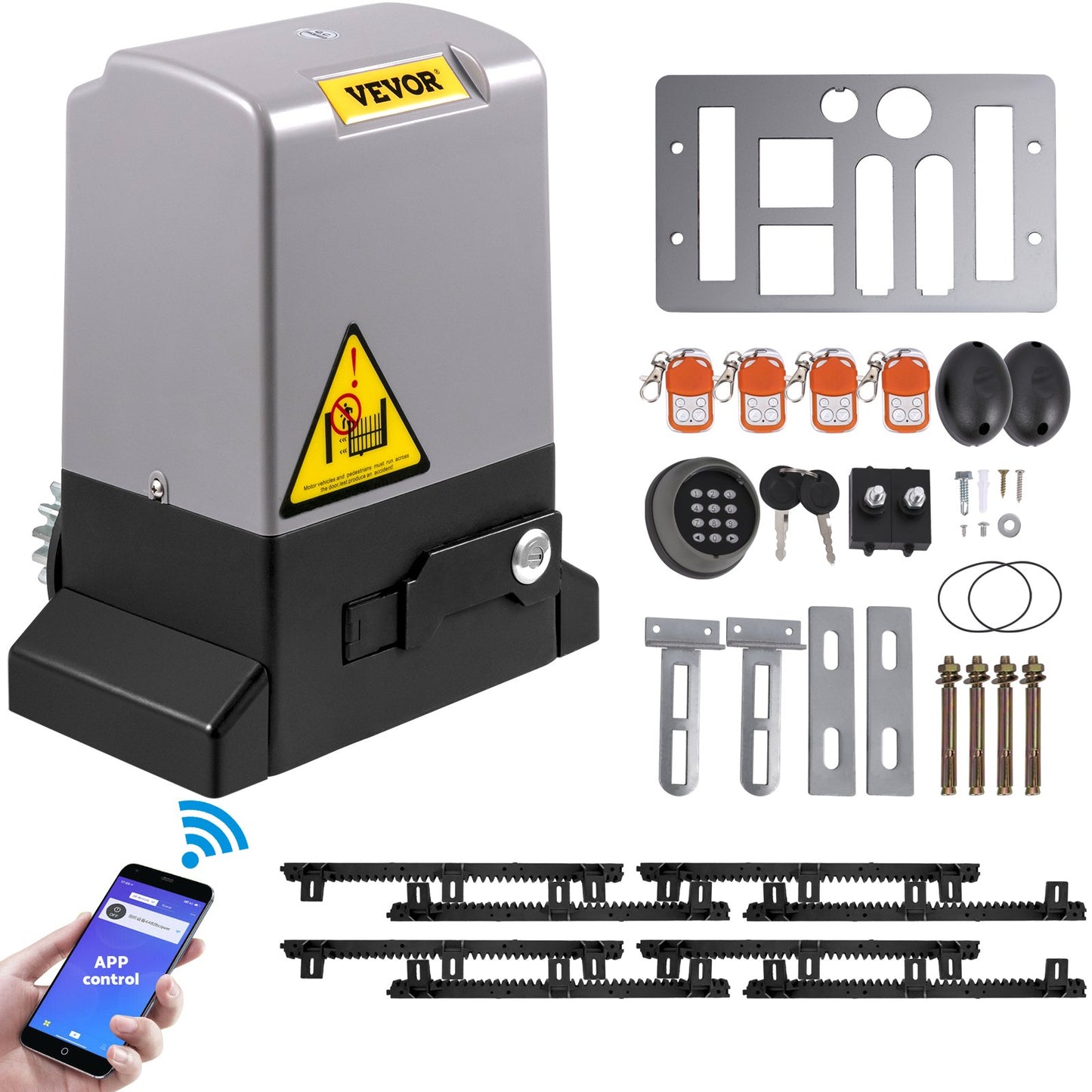 Sliding Gate Opener Automatic Sliding Gate 1800 KG 4 Remote &amp; APP Control