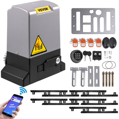 Skjutportsöppnare Automatisk skjutport 1800 KG 4 Fjärr- & APP-kontroll