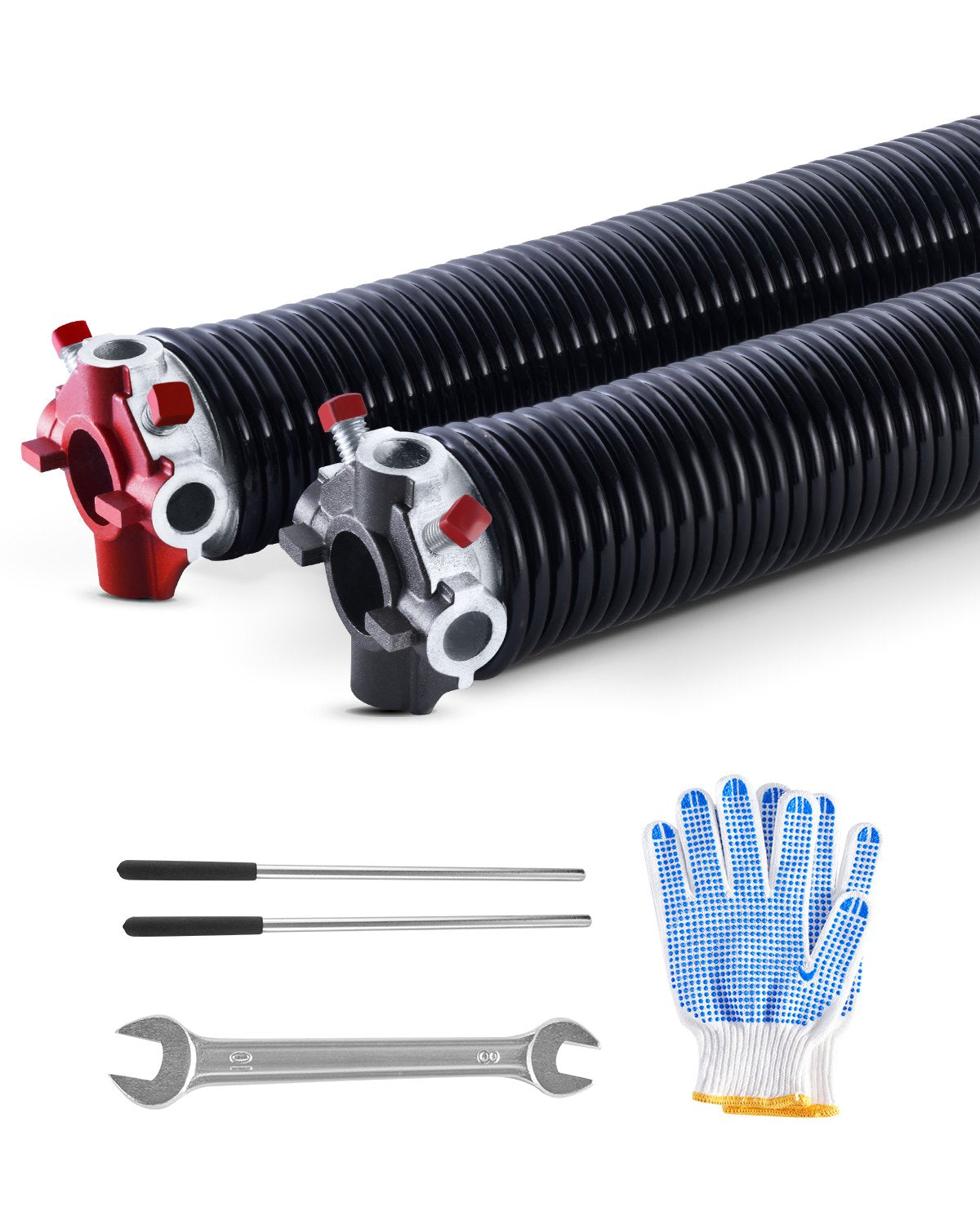 Garage Door Torsion Springs Pair 0.234 x 2 x 28 Inch with Winding Bars