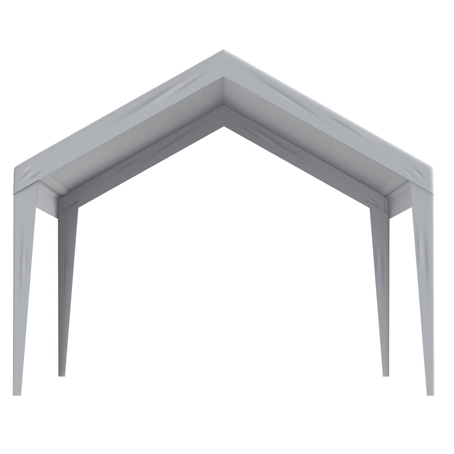 Carport Ersättningskapell överdrag 12 x 20 fot, Garage Top Tält Shelter Tarp Heavy-Duty Vattentät & UV-skyddad, Enkel installation med Ball Bungees, Grå (Endast topplock, ram ingår inte)