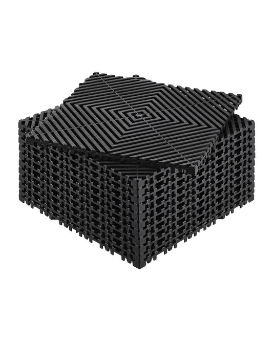 Drainagematte, modulares ineinander greifendes Pad, 12 x 12 Zoll, Drainage-Bodenfliese