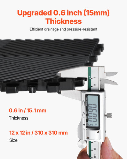 Dräneringsmatta Modular Golvplattor 12" x 12" Sammankopplande dräneringskudde