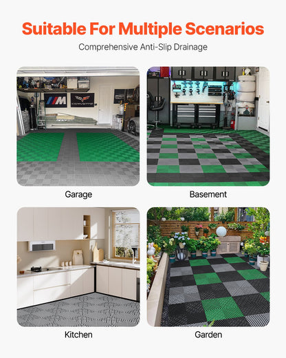 Drainagematte, modulares ineinander greifendes Pad, 12 x 12 Zoll, Drainage-Bodenmatte
