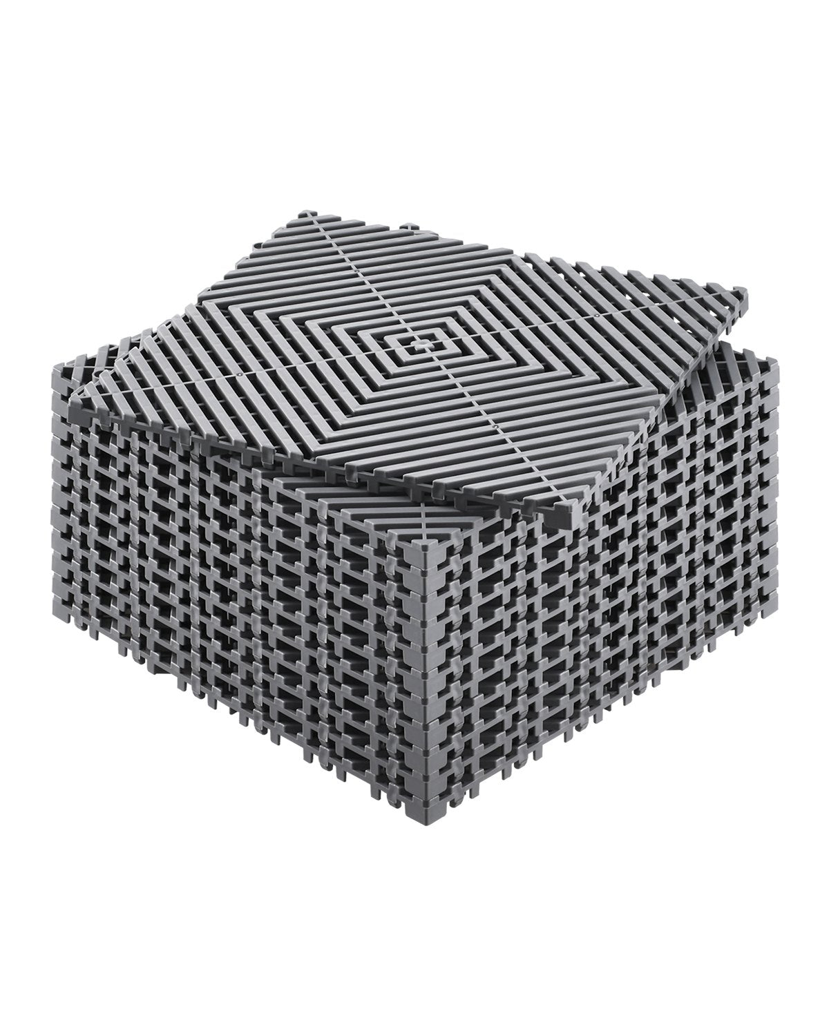 Drainagematte, modulares ineinander greifendes Pad, 12 x 12 Zoll, Drainage-Bodenmatte
