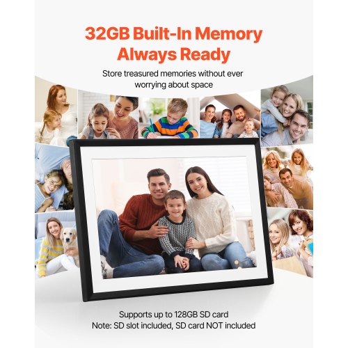 260 mm digital fotoram 32 GB pekskärm 2-pack Wi-Fi-fotoramar